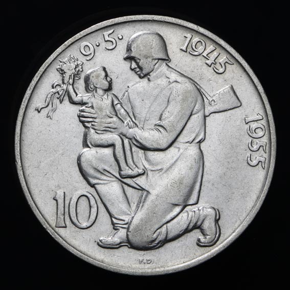 10 Kčs/1955 - Oslobodenie Československa - 10. výročie
